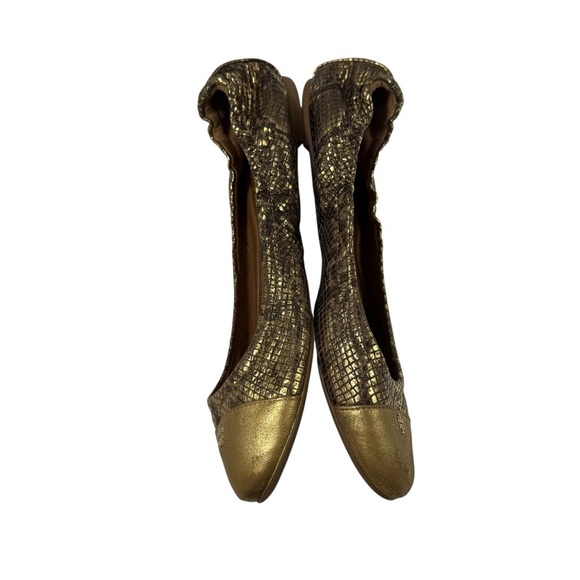 Tory Burch York Metallic Roccia Powder Suede Ballet Flat size 9 - Picture 9 of 10